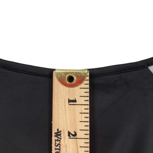 Kenneth Cole Blouse Top Womens Petite Small White Chiffon Drawstring V Neck - Picture 14 of 15